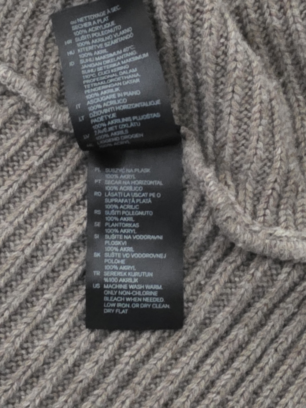 H&M Taupe Ribbed Open-Front Cardigan - Picture 6 of 9